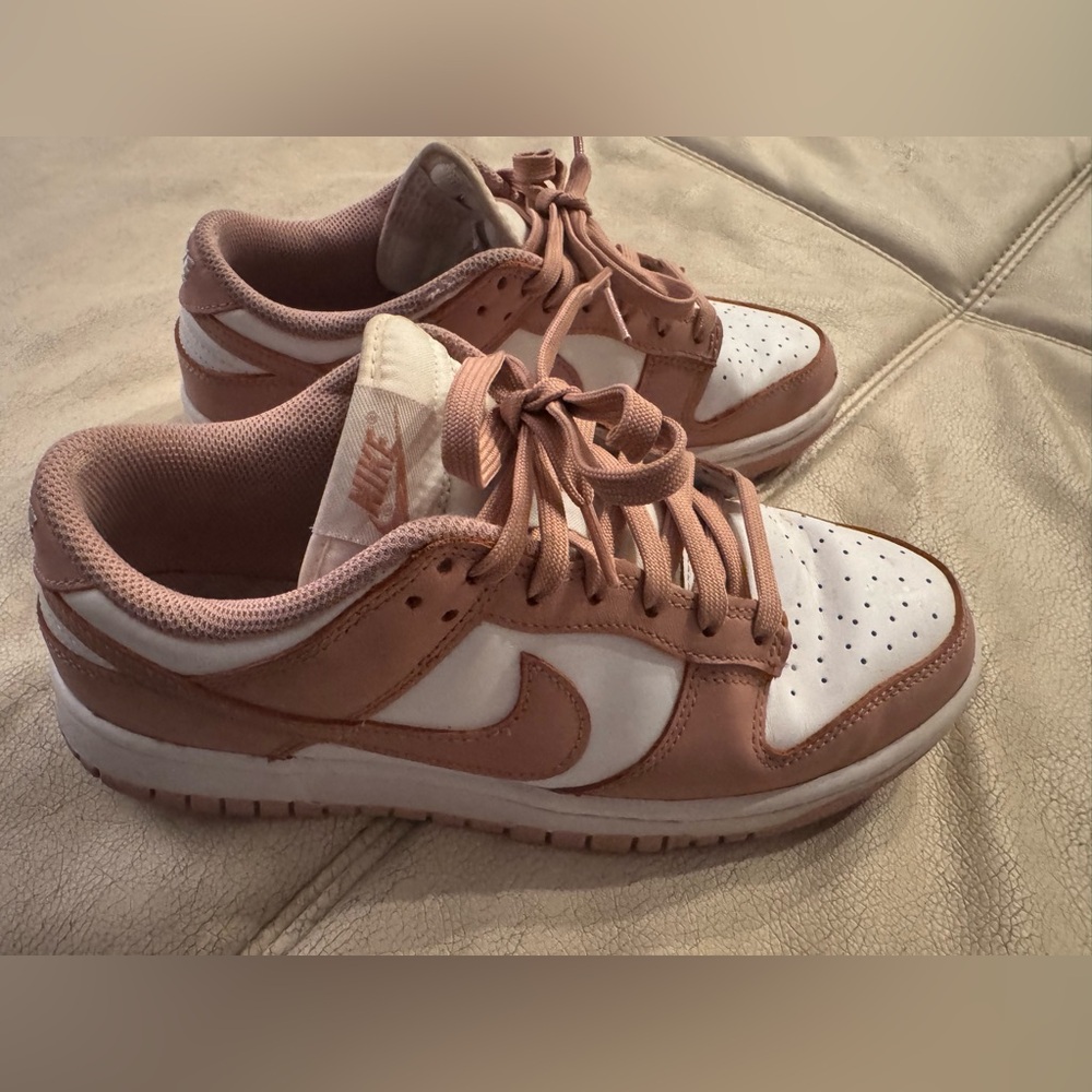 Nike Women's Pink and White Sneakers